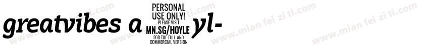 greatvibes a7yl字体转换